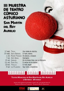 CARTEL DE LA MUESTRA DE TEATRO COMICO DE SAN MARTIN DEL REY AURELIO