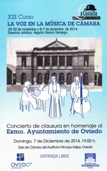 Concierto de clausura del XIII Curso ´La voz en la música de cámara´