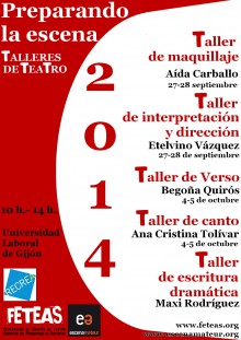 Preparando la escena 2014. Talleres de teatro.